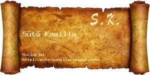 Sütő Kamilla névjegykártya